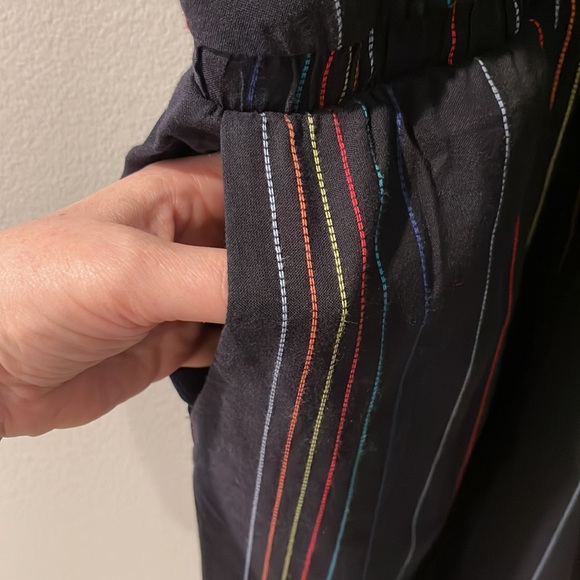 Anthropologie Dolan embroidered striped halter jumpsuit - Picture 8 of 13